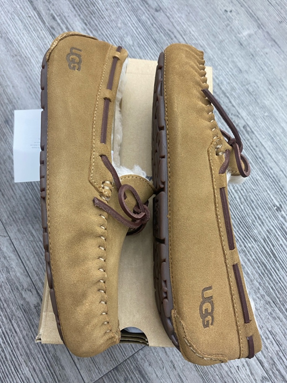 UGG Dakota Slippers for Women – Chestnut (CHE) Suede Moccasin